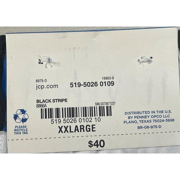 Arizona Jean Co Mens XXL Striped Swim Trunks With Elastic Waistband & Drawstring - Picture 10 of 11